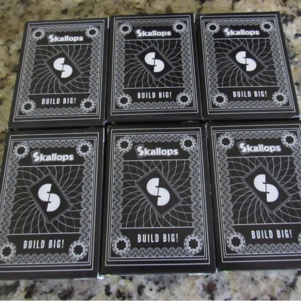 Lot of 6-Cartamundi Skallops Playing Cards Sets-Ace Authentic-2012-Build Big